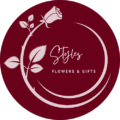 Styles, flowers, and gift logo Logo